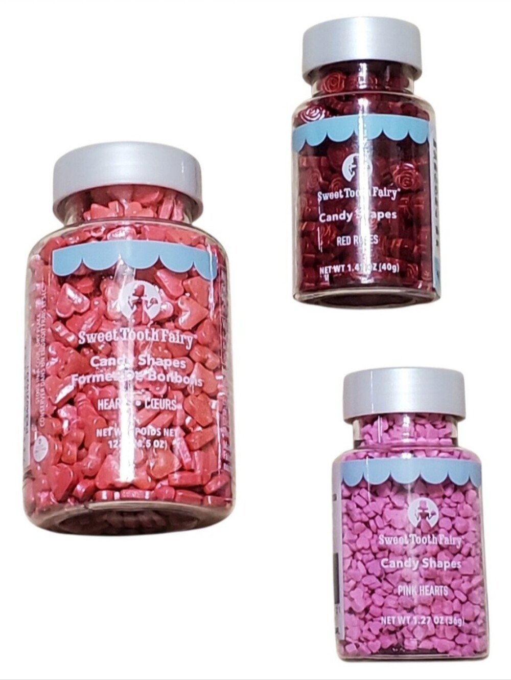 Dessert Sprinkles Pink Hearts & Red Roses Candy Shapes